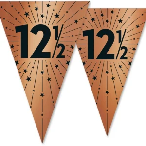 12x Vlaggenlijn koper 12,5 jaar jubileum 10 meter 2 zijdig bedrukt – Signature Years – Verjaardag Feestje Vlag Vlaggen Versiering Slinger Feestdecoratie Decoratie